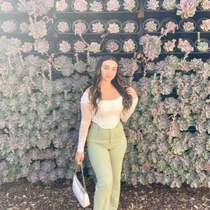 Off Shoulder White Mesh Corset Top